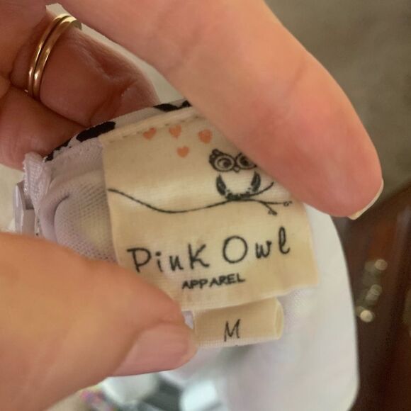 Pink Owl Boho Sleeveless lined Dress Sz M women - Picture 8 of 10